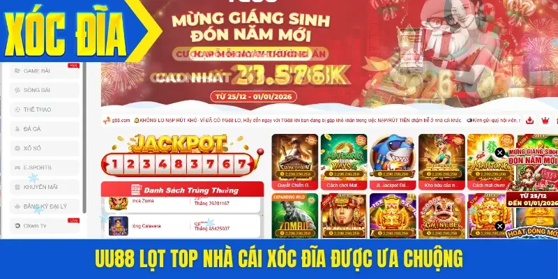 UU88 lọt top nhà cái xóc đĩa được ưa chuộng